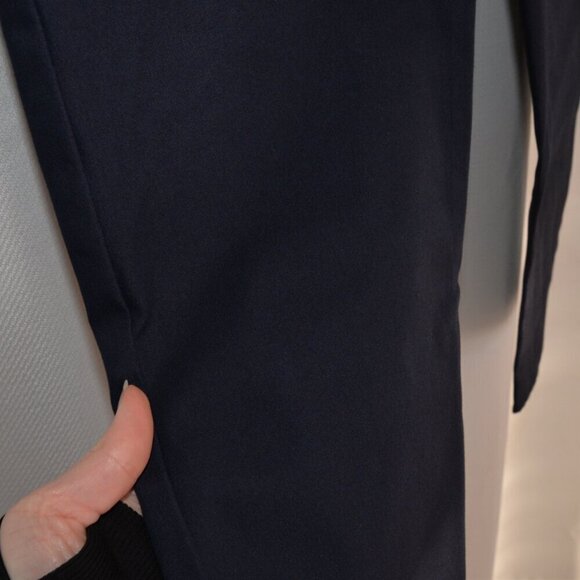 Theory Thaniel Approach Navy Blue Slim Pull-On Pant in Stretch Cotton Sz 8 - Picture 6 of 7